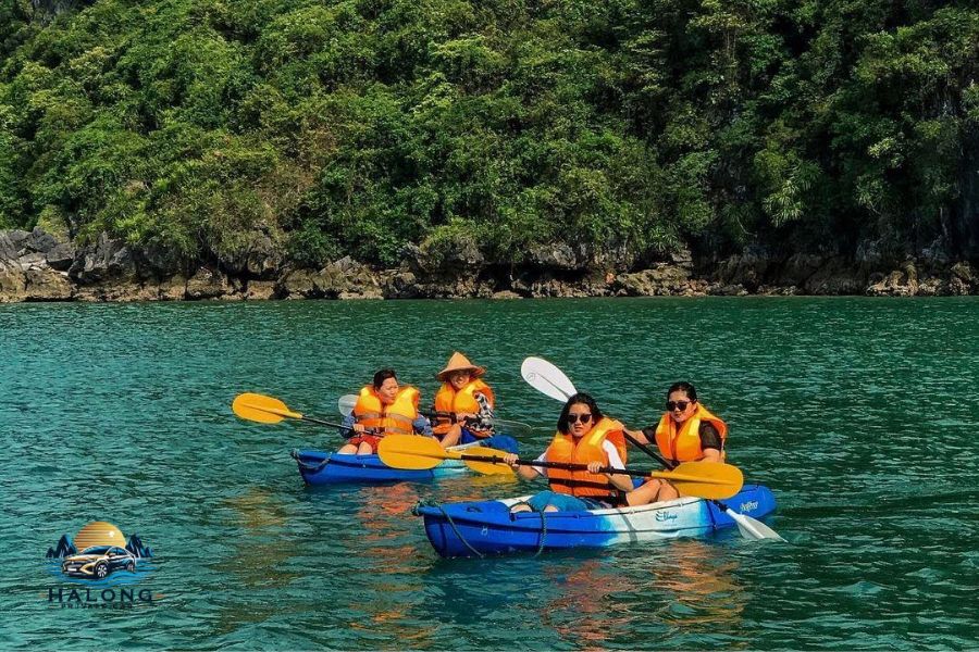 Best place to kayak in Halong Bay - Halong Private Car