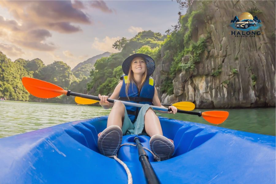 Best place to kayak in Halong Bay - Halong Private Car