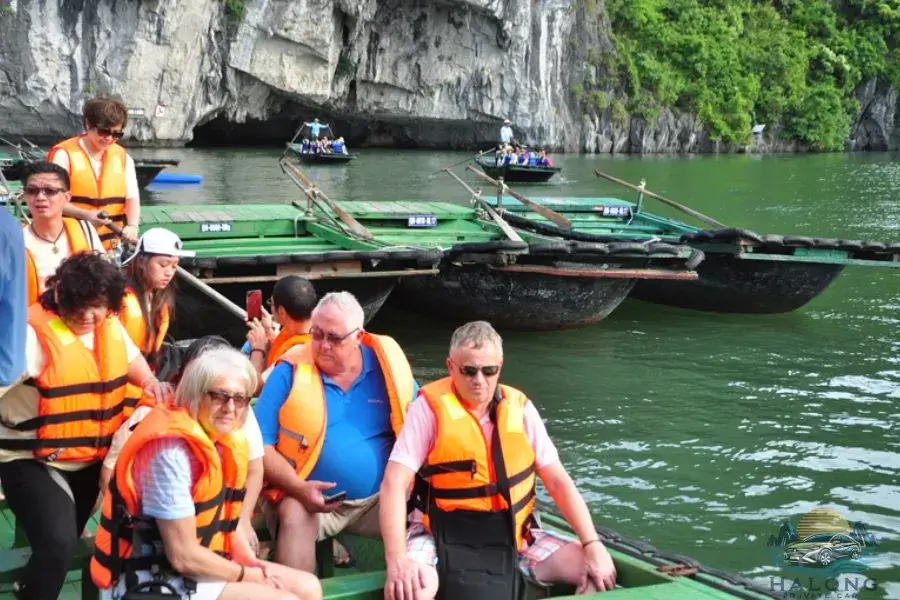 Tourists in Halong Bay