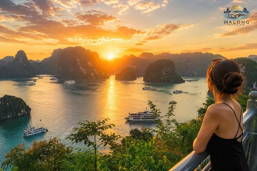 Sunset View In Halong Bay - Halong Private Car