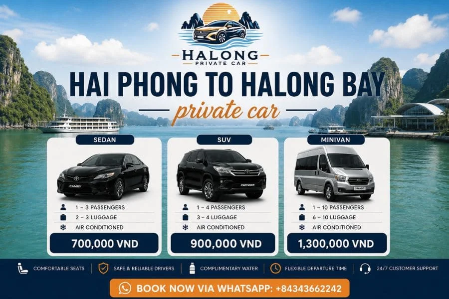 Hai Phong to Halong Bay private car - Halong Private Car