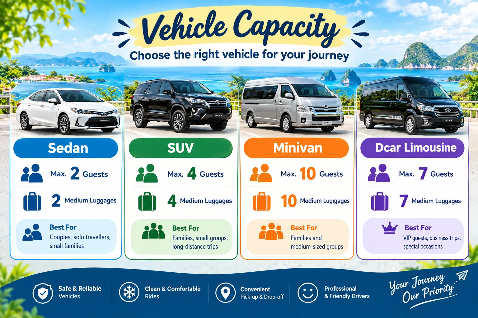 Vehicle Capacity - Halong Private Car