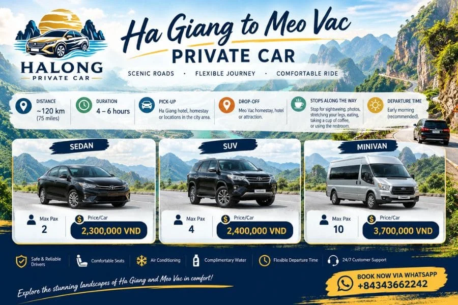 Ha Giang to Meo Vac by car - Ha Giang Private Car